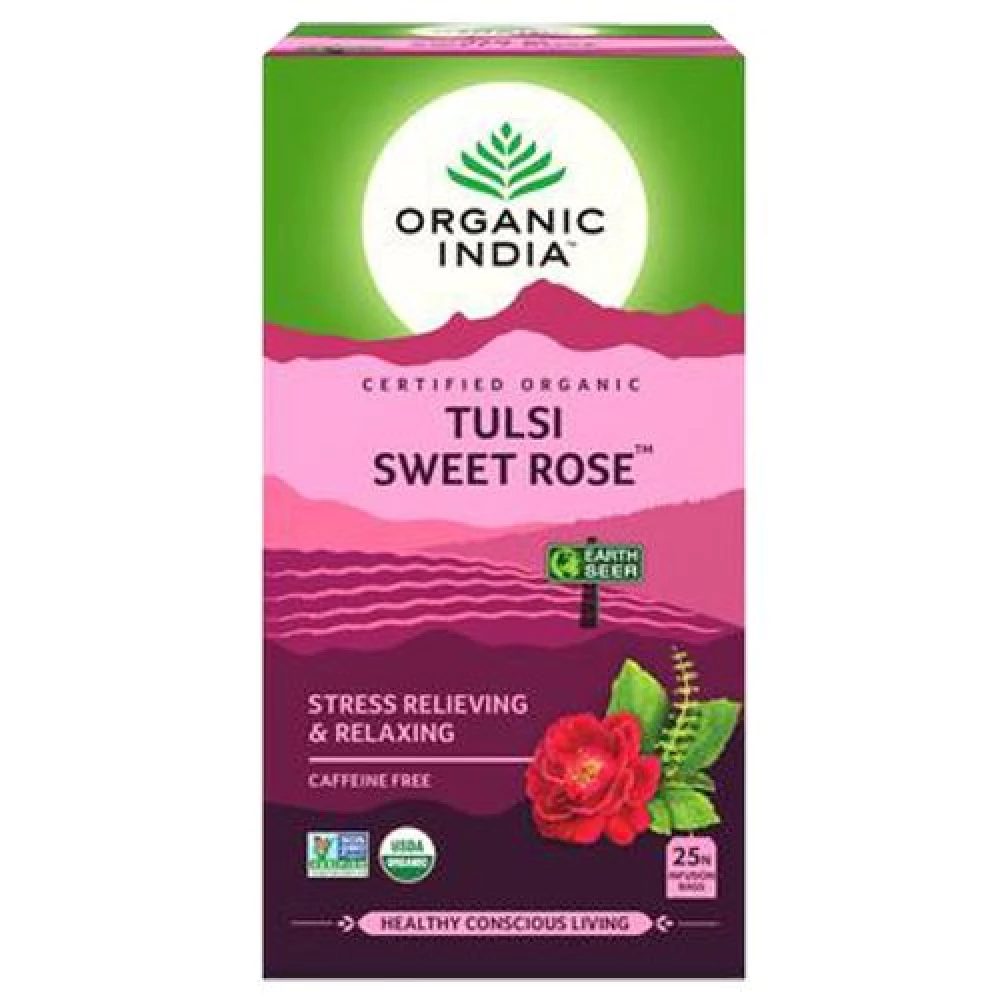 Organic India Infusion Tea Tulsi Sweet Rose