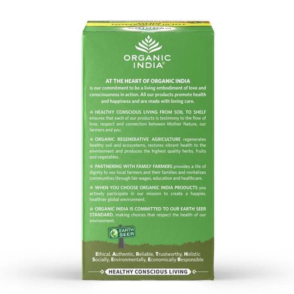 Organic India Tulsi Cinnamon Giloy Tea - Stress Relieving & Immunity Enhancing - Image 2