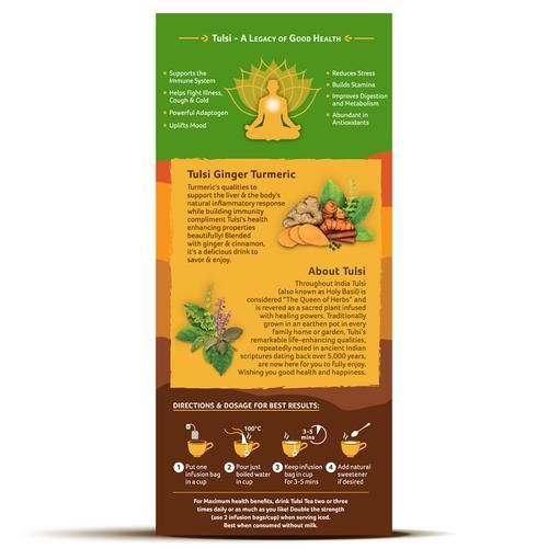 Organic India Tulsi Ginger Turmeric Tea - Stress Relieving & Harmonizing - Image 3