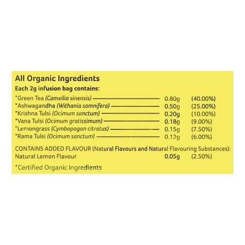 Organic India Tulsi Green Tea Ashwagandha - Stress Relieving & Refreshing - Image 4