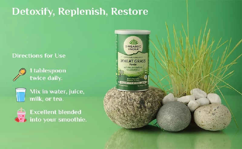 Organic India Wheat Grass Boost Stamina Powder - Image 6