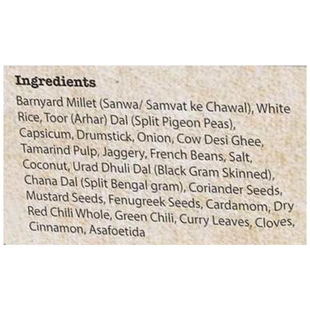 Organic Roots Bisi Bele Bath With Barnyard Millets - Instant - Image 3