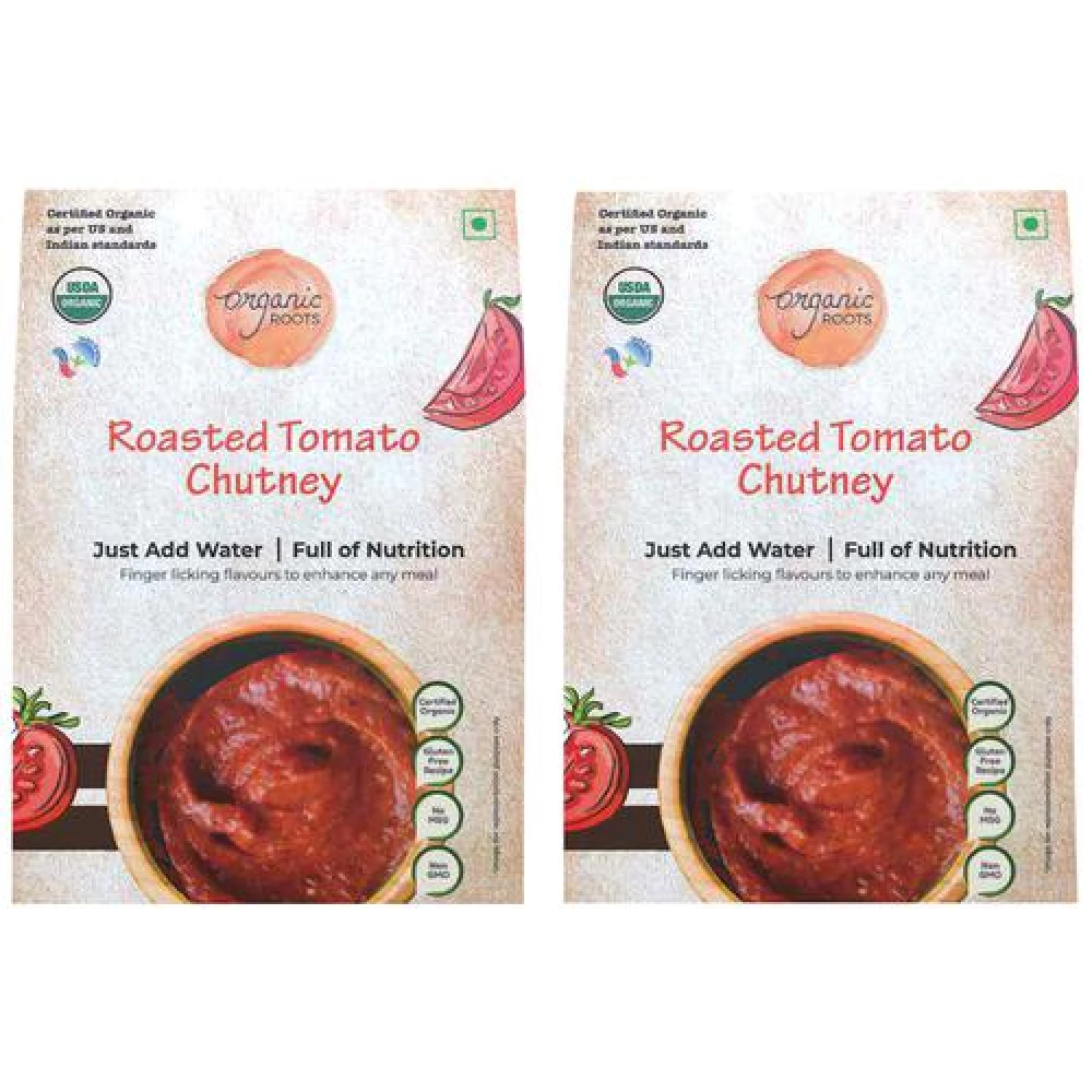 Organic Roots Roasted Tomato Chutney - Traditional Flavours Organic Roots Roasted Tomato Chutney - Traditional Flavours--30 g (Pack of 2)