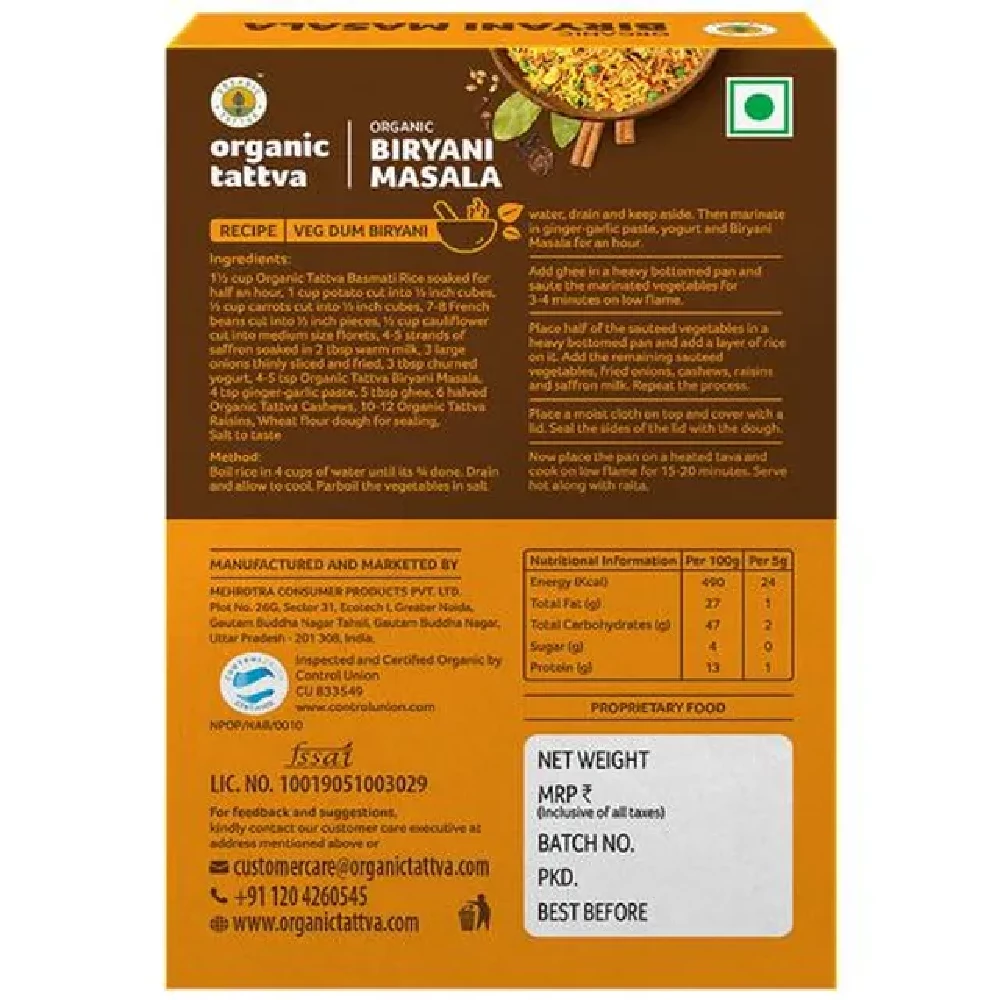 Organic Tattva  Organic Biryani Masala - Image 2