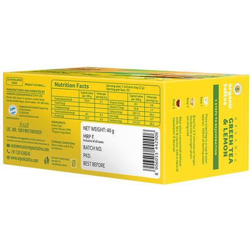 Organic Tattva Green Tea & Lemon - Image 2