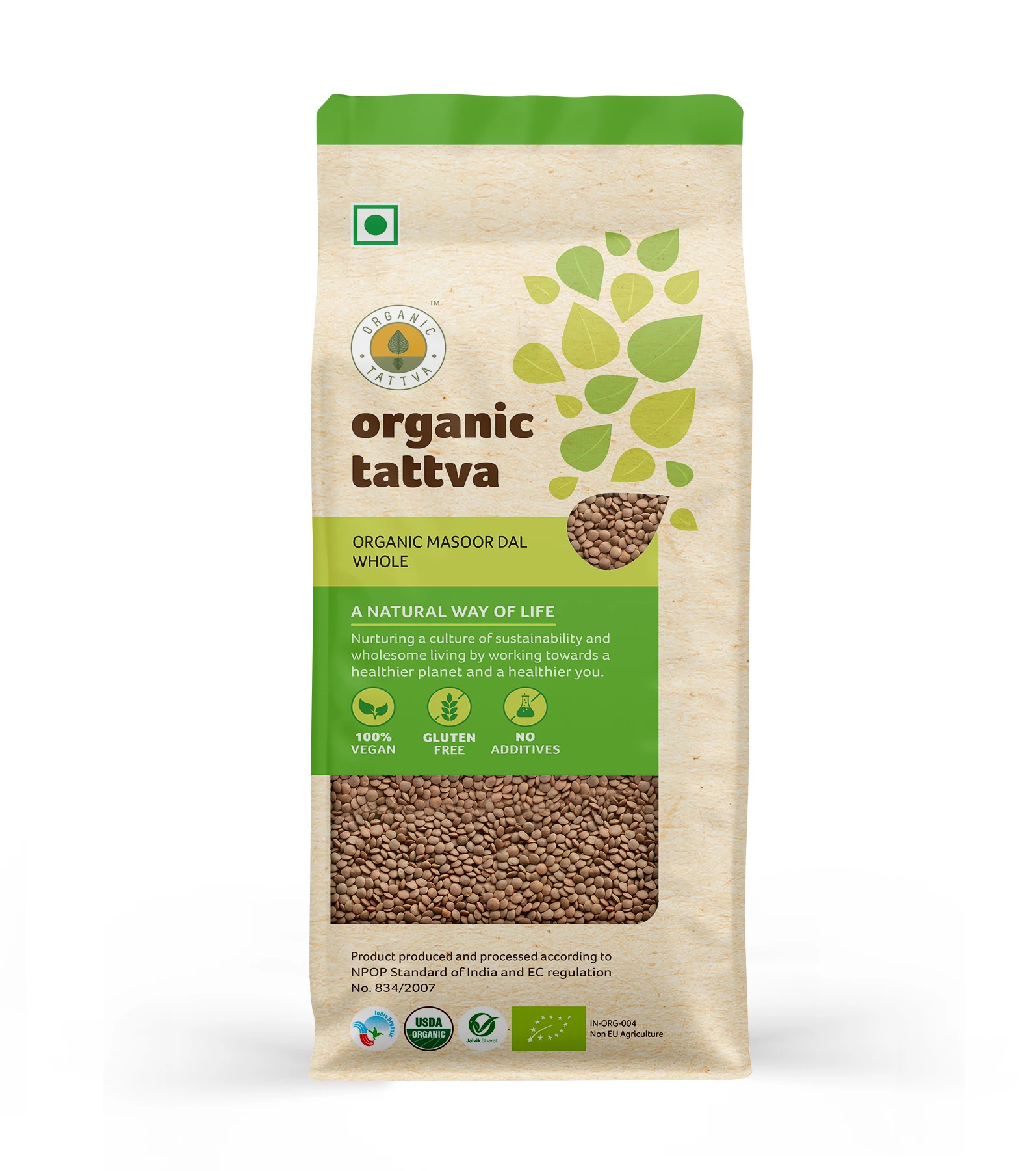 Organic Tattva Organic Masoor Malka Whole