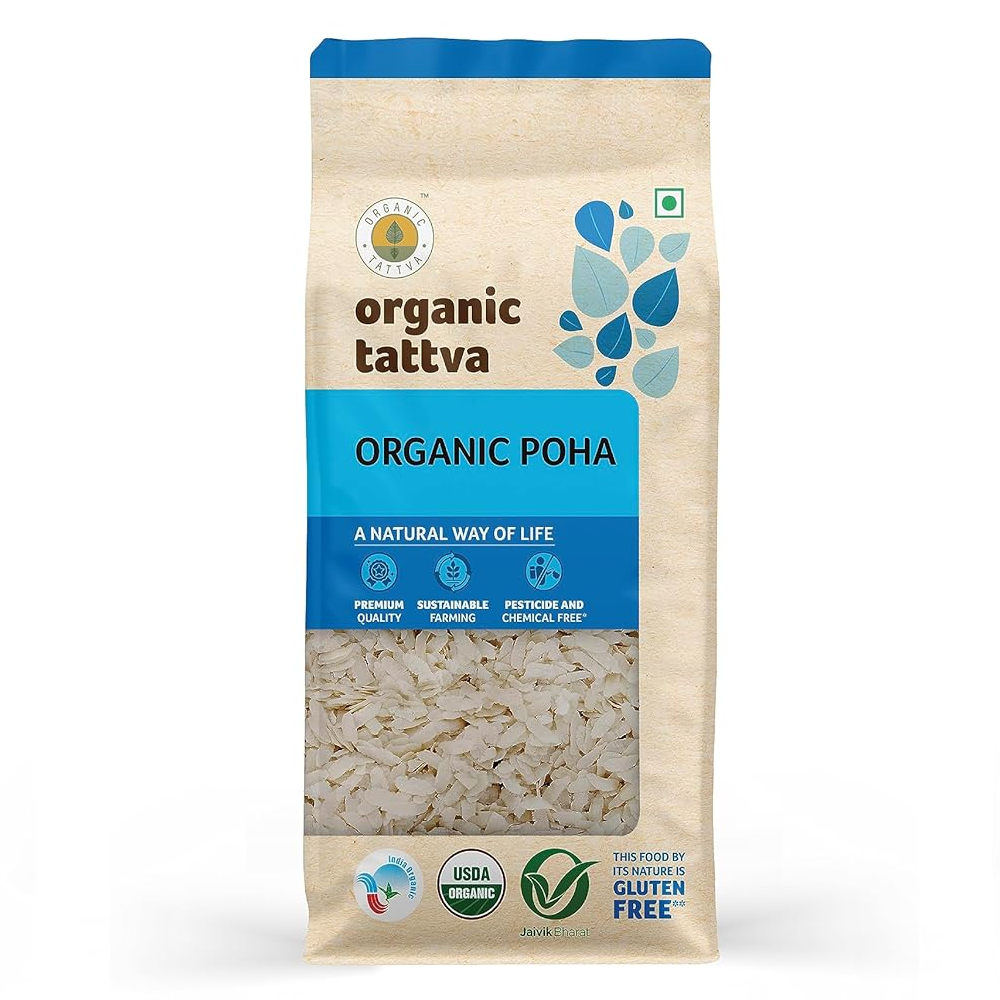 Organic Tattva Organic Poha Organic Tattva Organic Poha-Pack Size-500 g