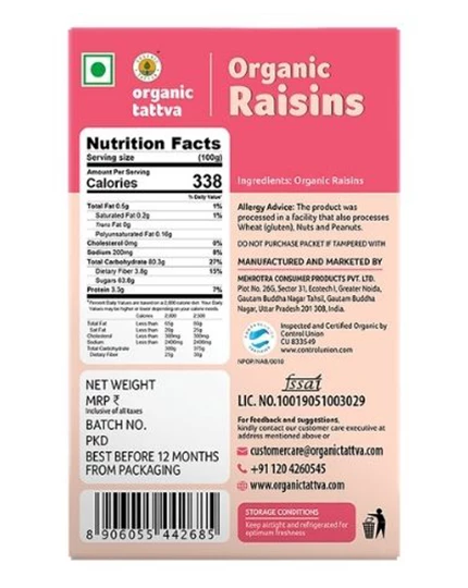 Organic Tattva Organic Raisins - Image 2