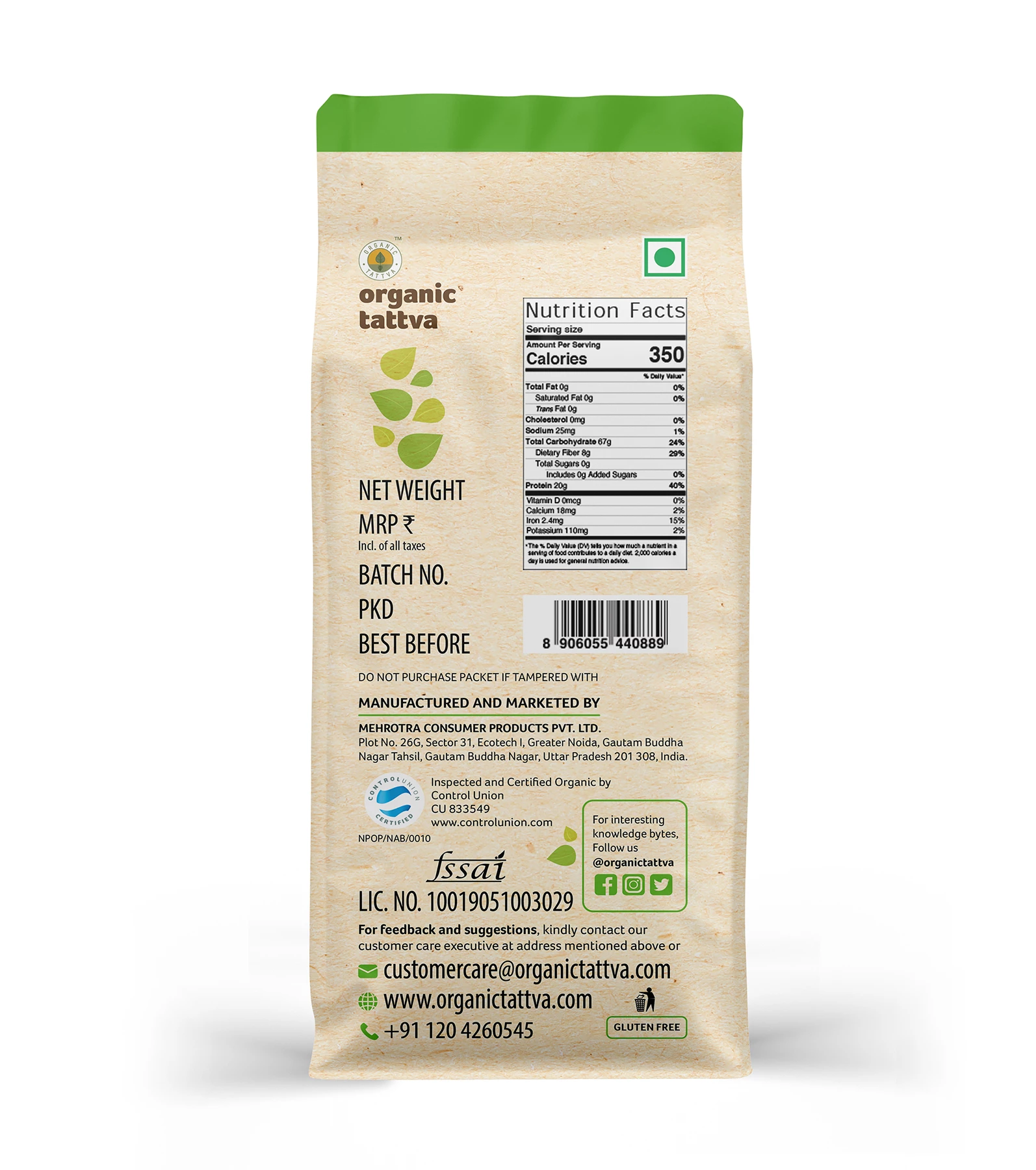 Organic Tattva Organic Roasted Chana Dal - Image 3