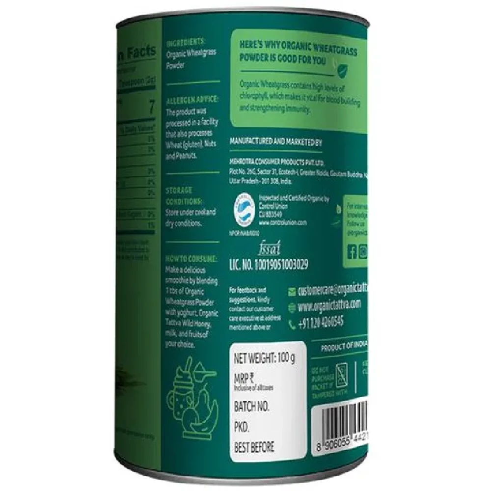 Organic Tattva Organic Wheat Grass Powder - Image 2