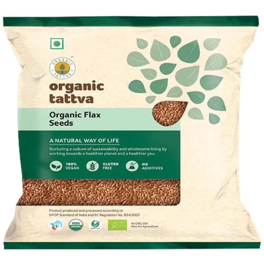 Organic Tattva Organic Whole Flax Seeds Organic Tattva Organic Whole Flax Seeds-Pack Size-100 g