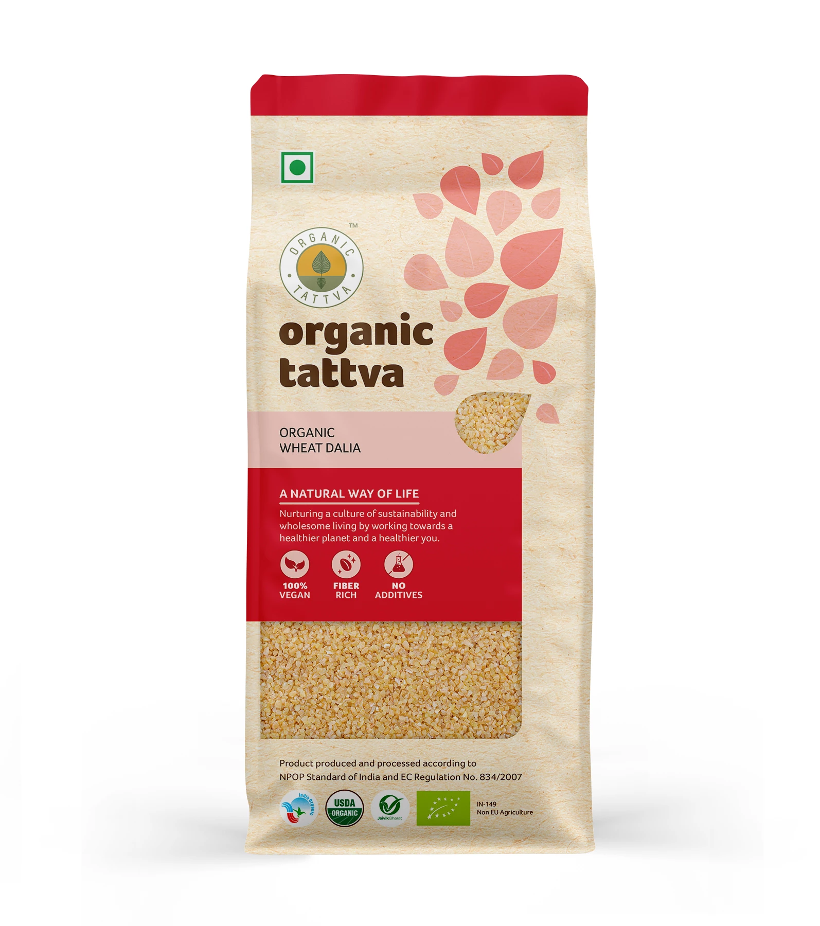 Organic Wheat Dhalia Organic Wheat Dhalia-Pack Size-500 g