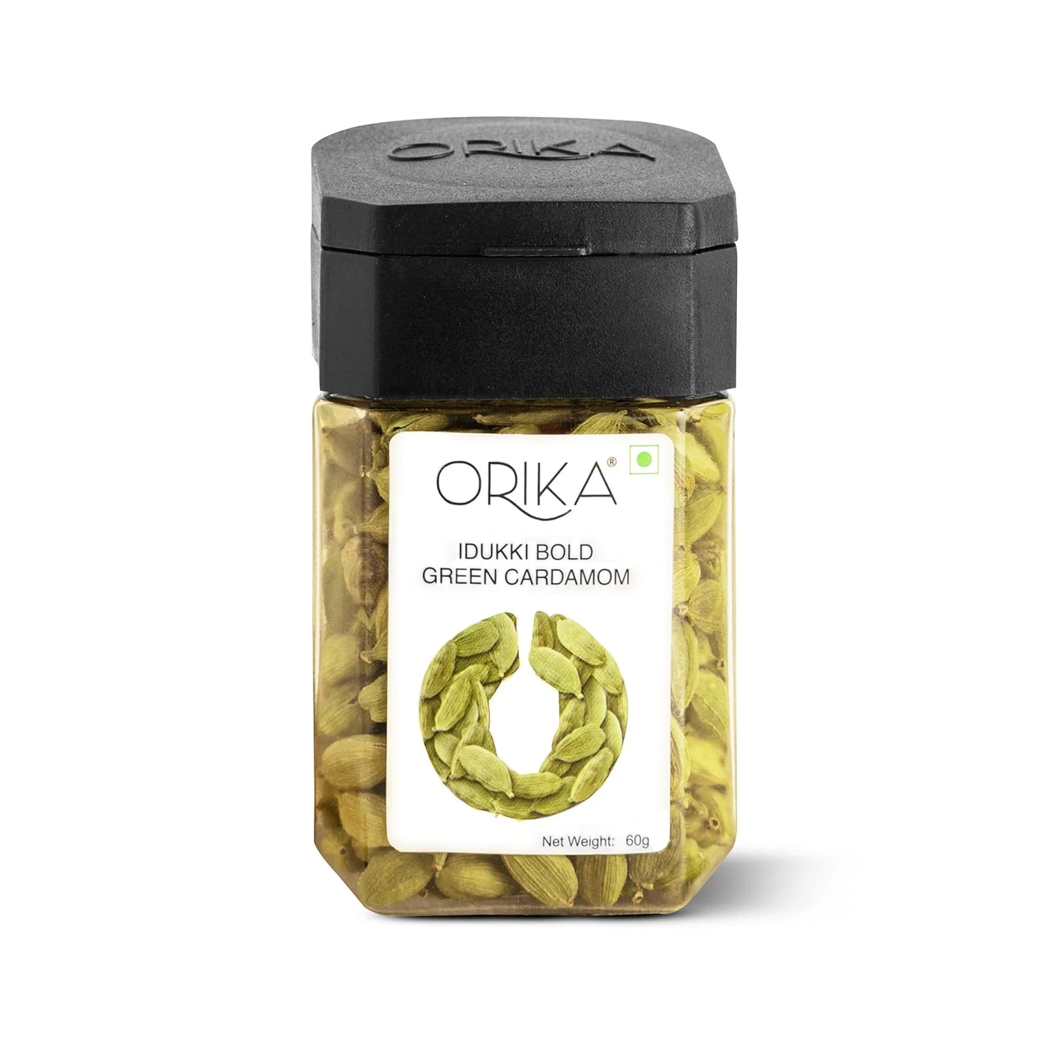 Orika Idukki Bold Green Cardamom Whole Orika Idukki Bold Green Cardamom Whole-Pack Size-60 g