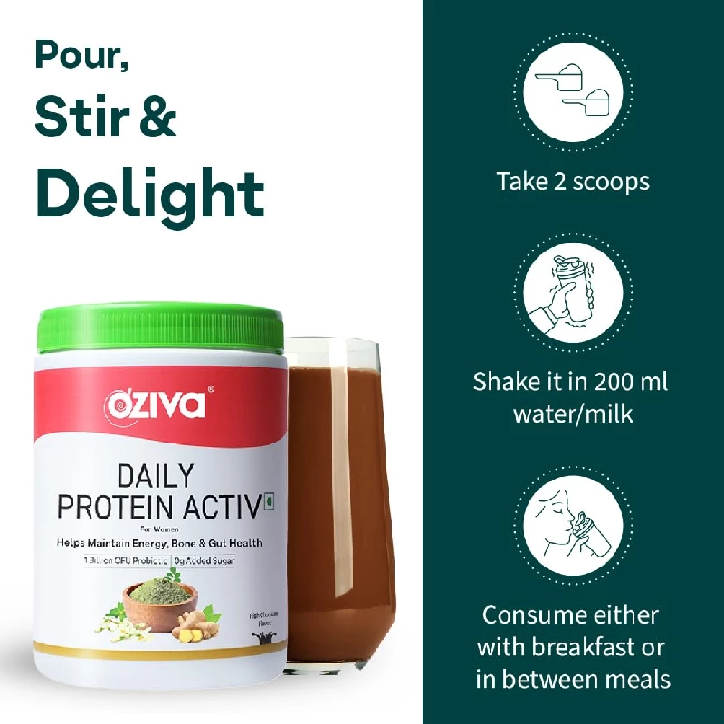 Oziva Daily Protein Activ for Women Chocolate - Image 3
