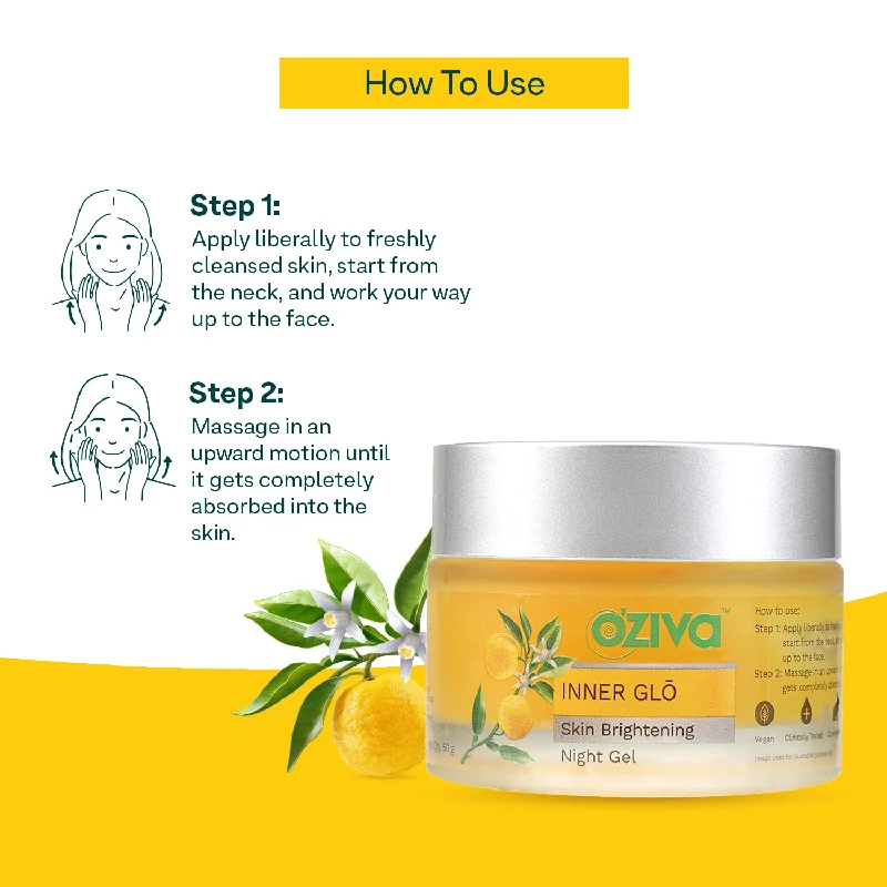 Oziva Inner Glo Skin Brightening Night Gel - Image 4