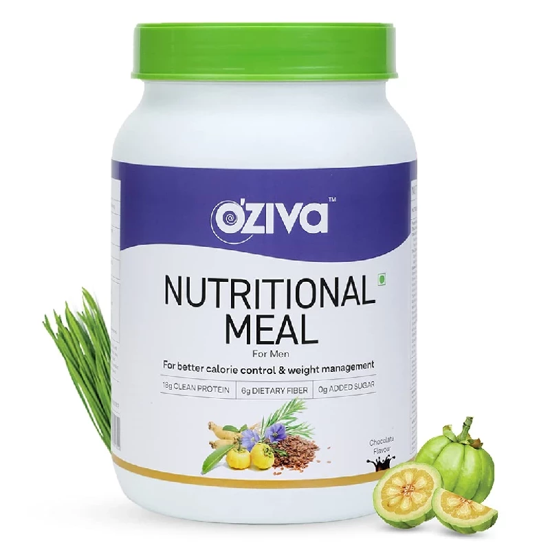 Oziva Nutritional Meal for Men Meal Replacement Shake for Weight Management Chocolate - Image 1