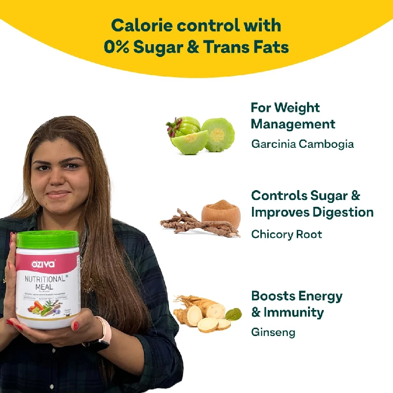 Oziva Nutritional Meal for Women Meal Replacement Shake for Weight Management Chocolate - Image 3