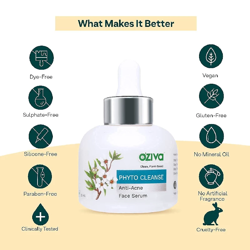 Oziva Phyto Cleanse Anti-Acne Face Serum - Image 3