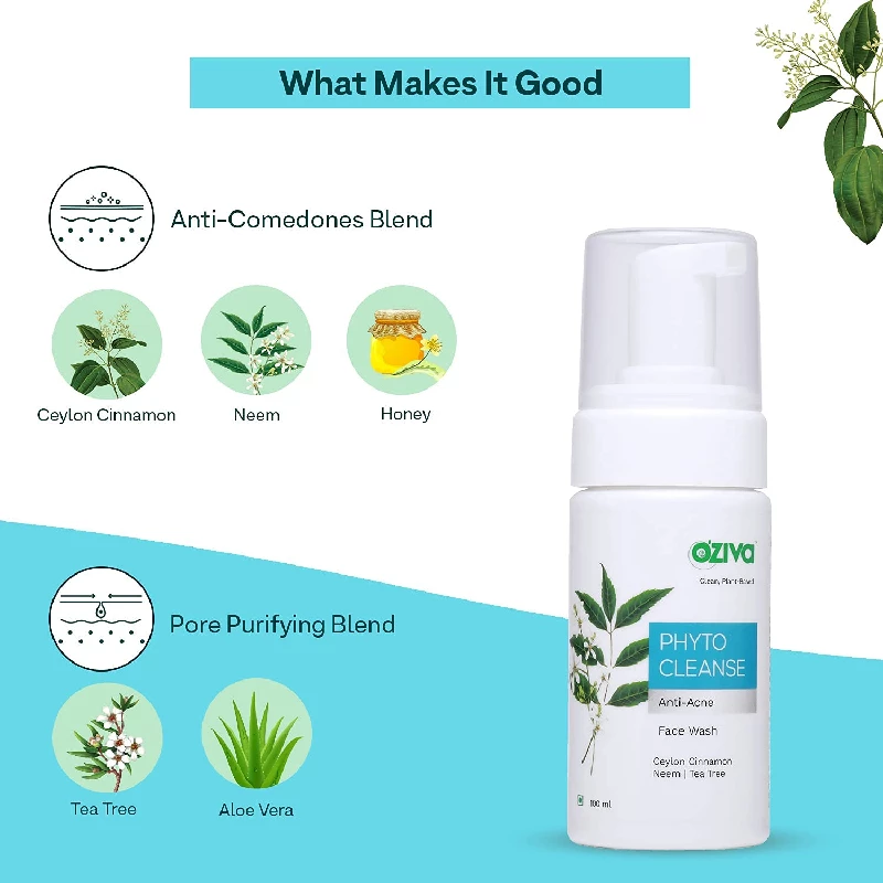 Oziva Phyto Cleanse Anti-Acne Face Wash - Image 3
