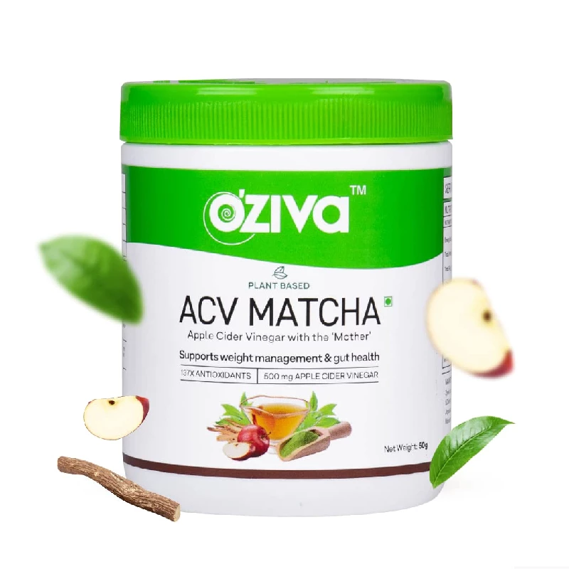 Oziva Plant Based Apple Cider Vinegar Matcha For Weight Management