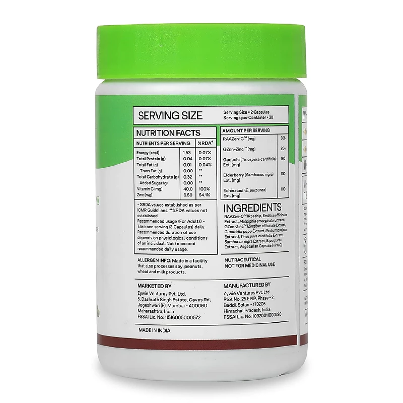 Oziva Plant Based Bettr.C+ Vitamin C Capsules - Image 2