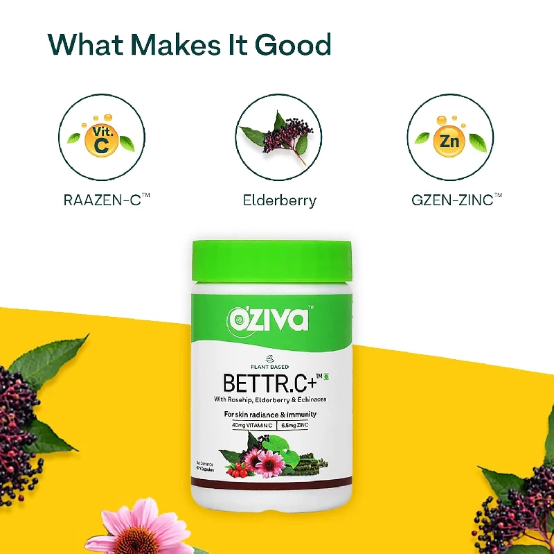 Oziva Plant Based Bettr.C+ Vitamin C Capsules - Image 3