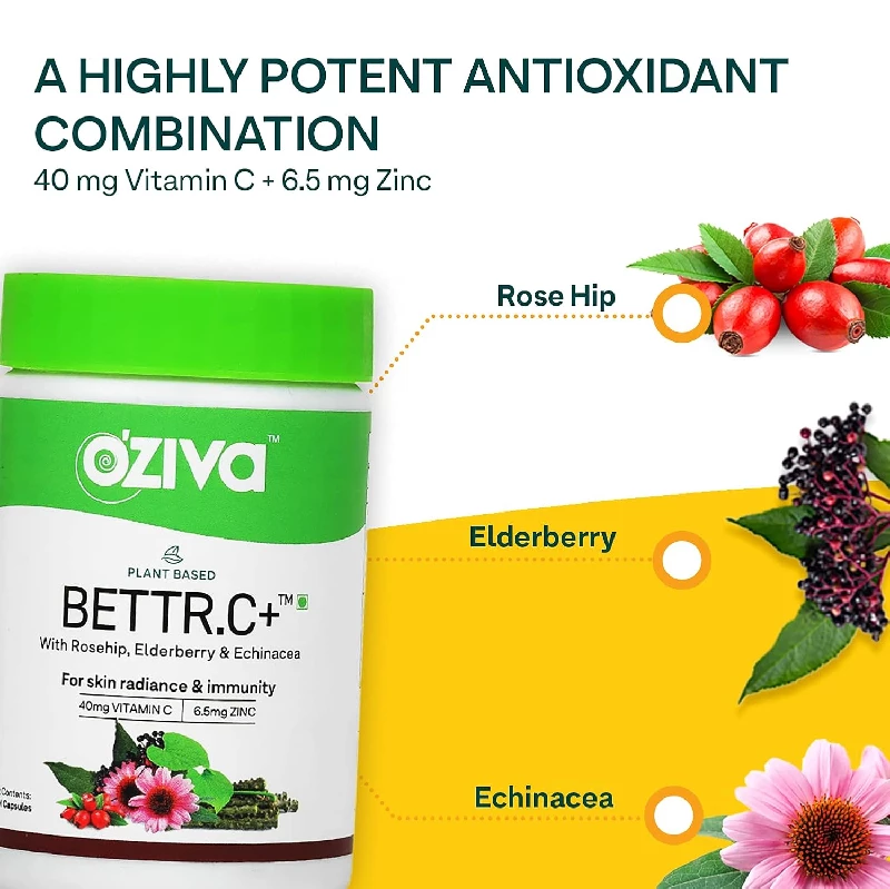 Oziva Plant Based Bettr.C+ Vitamin C Capsules - Image 4
