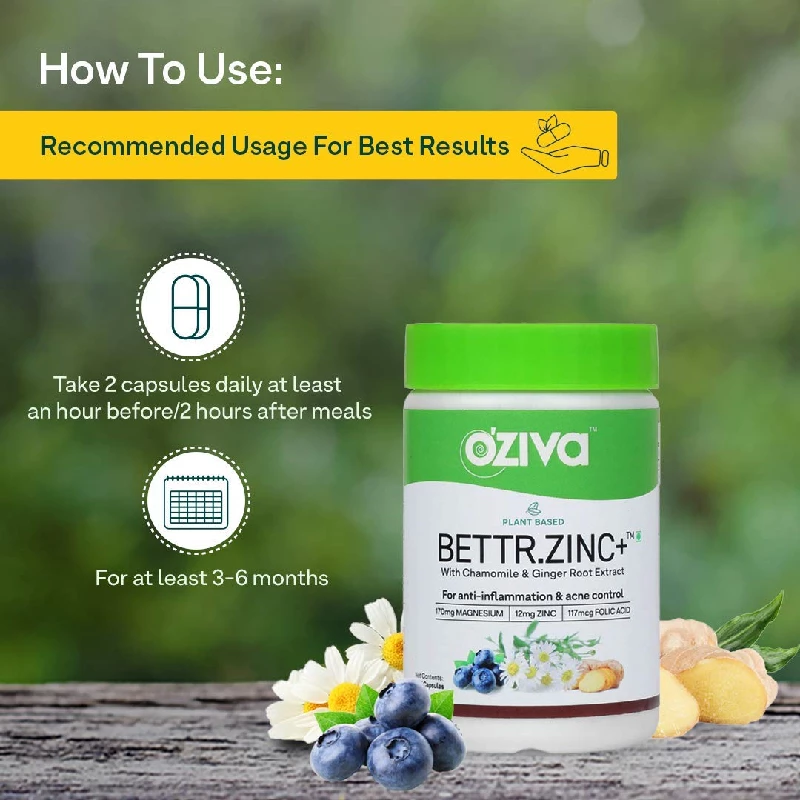 Oziva Plant Based Bettr.Zinc+ capsules - Image 3