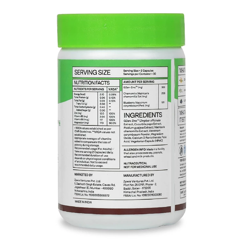 Oziva Plant Based Bettr.Zinc+ capsules - Image 4