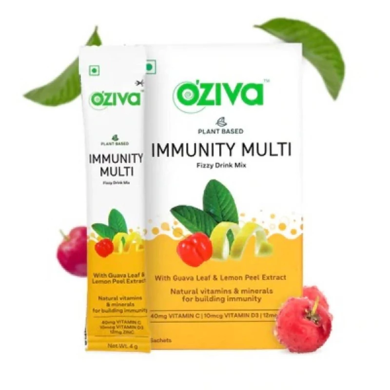 Oziva Plant Based Immunity Multivitamins Fizzy Drink Mix 4g