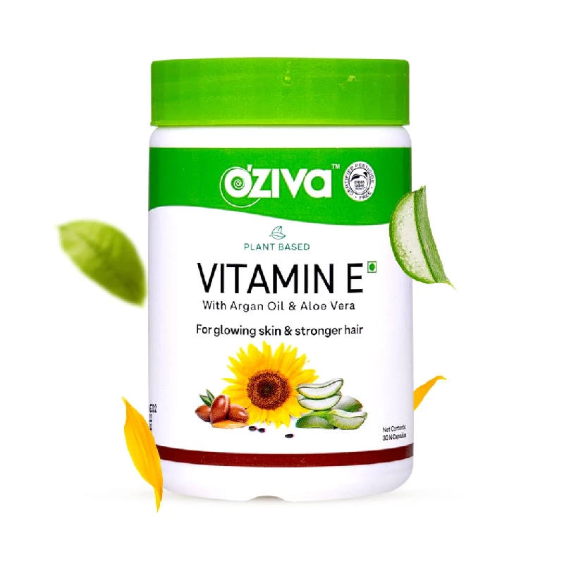 Oziva Plant Based Natural Vitamin E Capsules For Face & Hair