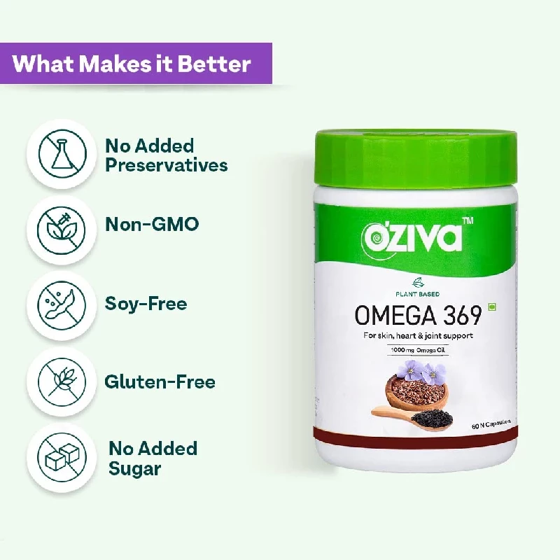 Oziva Plant Based Omega 369 Multivitamin Supplement for Men & Women - Image 3