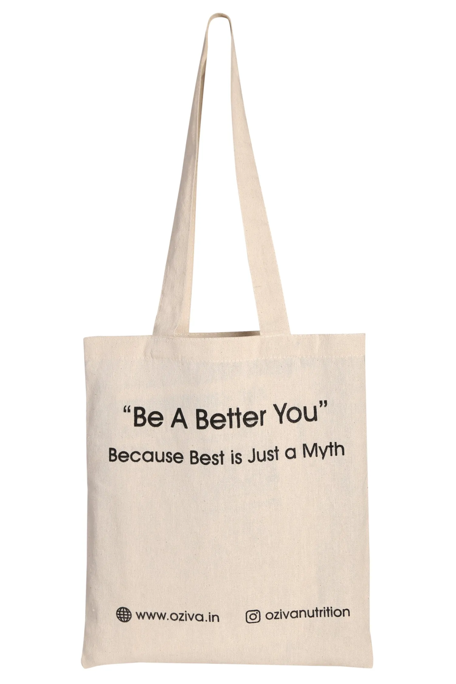 Oziva Ecofriendly Canvas Tote Bag, Beige - Image 5