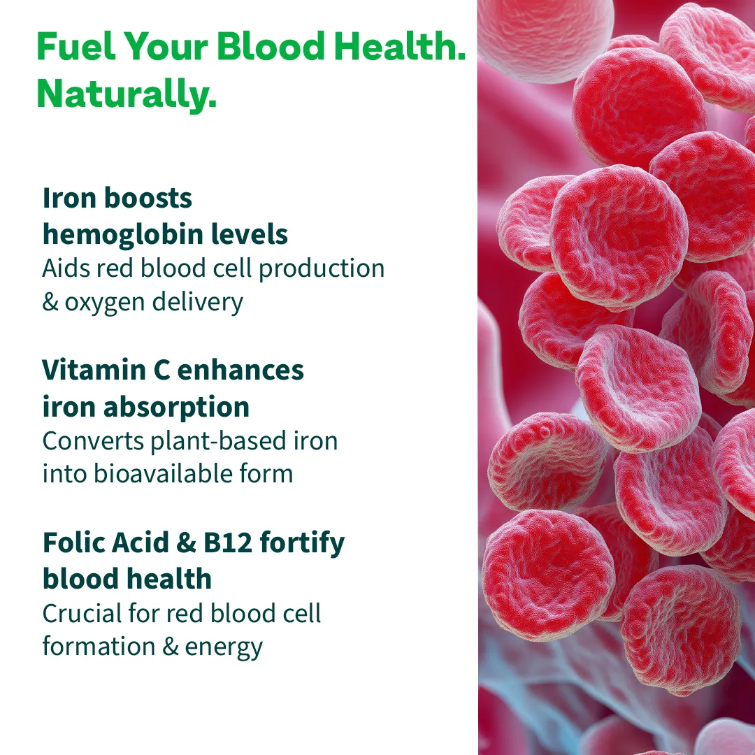Oziva Iron with Folic Acid + Vitamin C & B12 - Image 4