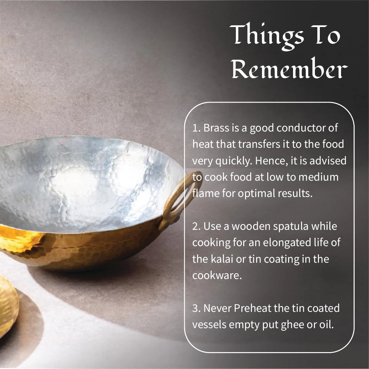 P TAL Brass Kadhai with Lid Teflon Free Naturally Non Stick Brass Kadhai - Image 4