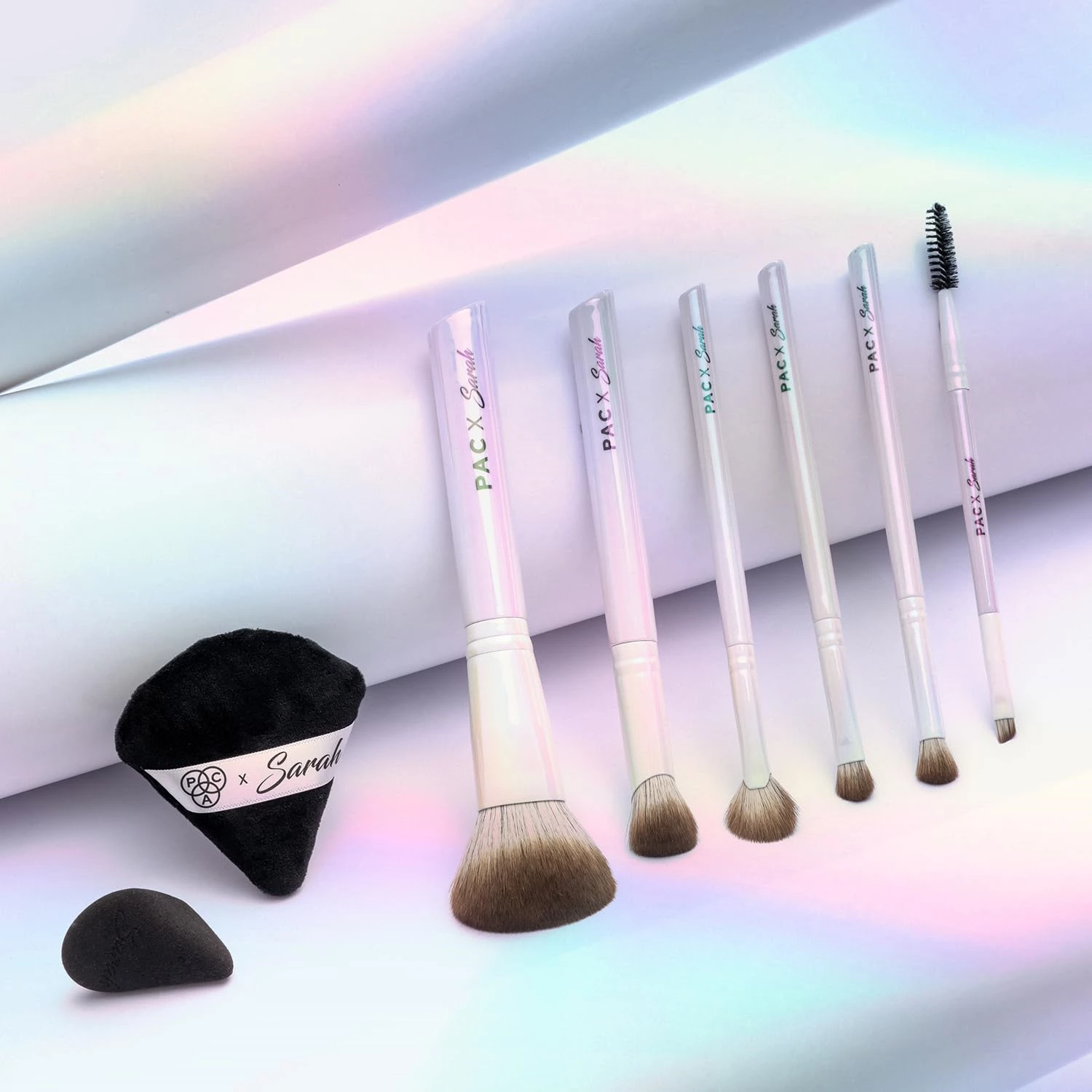 PAC X Sarah Dare to Dream Brush Kit With Sponge and Powder Puff 8 IN 1 for All Makeup Needs - Image 2
