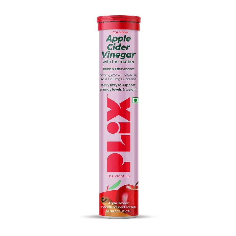 Plix The Plant Fix L Carnitine Acv Effervescent Tablets Helps To Turn Fat Into Energy