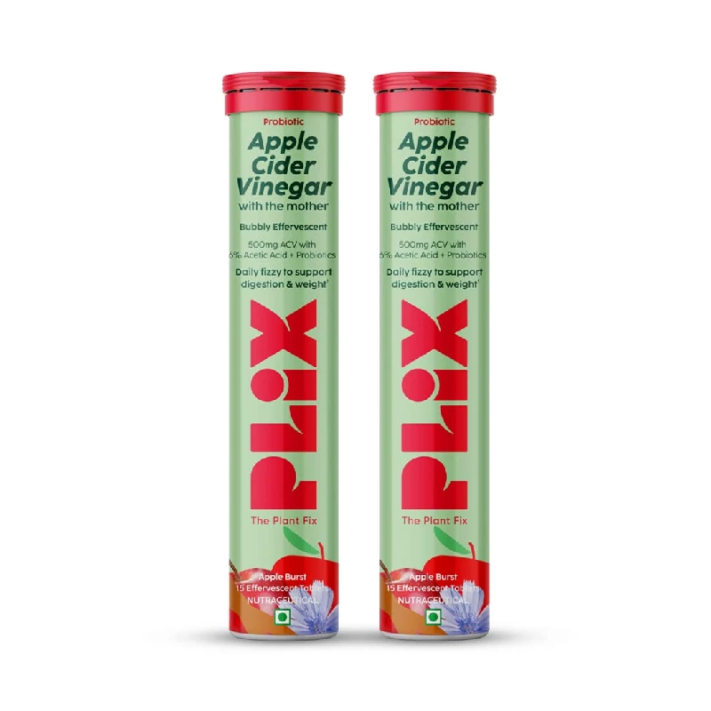 Plix The Plant Fix Probiotics+ Apple Cider Vinegar Effervescent Tablets