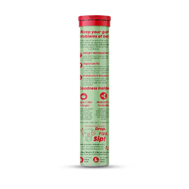 Plix-The Plant Fix Probiotics+ Apple Cider Vinegar Effervescent Tablets - Image 2