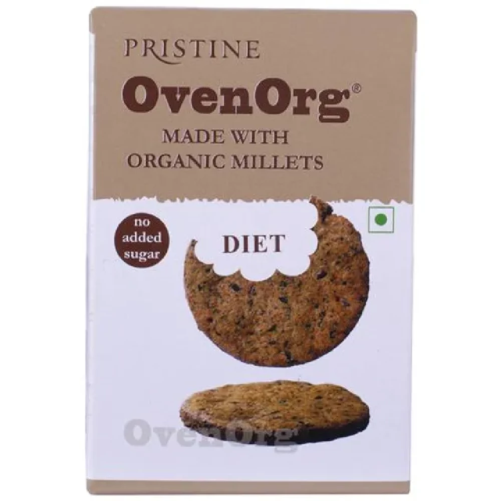 PRISTINE OvenOrg - Organic Mixed Millet Biscuits, Diet PRISTINE OvenOrg - Organic Mixed Millet Biscuits, Diet-Pack Size-150 g