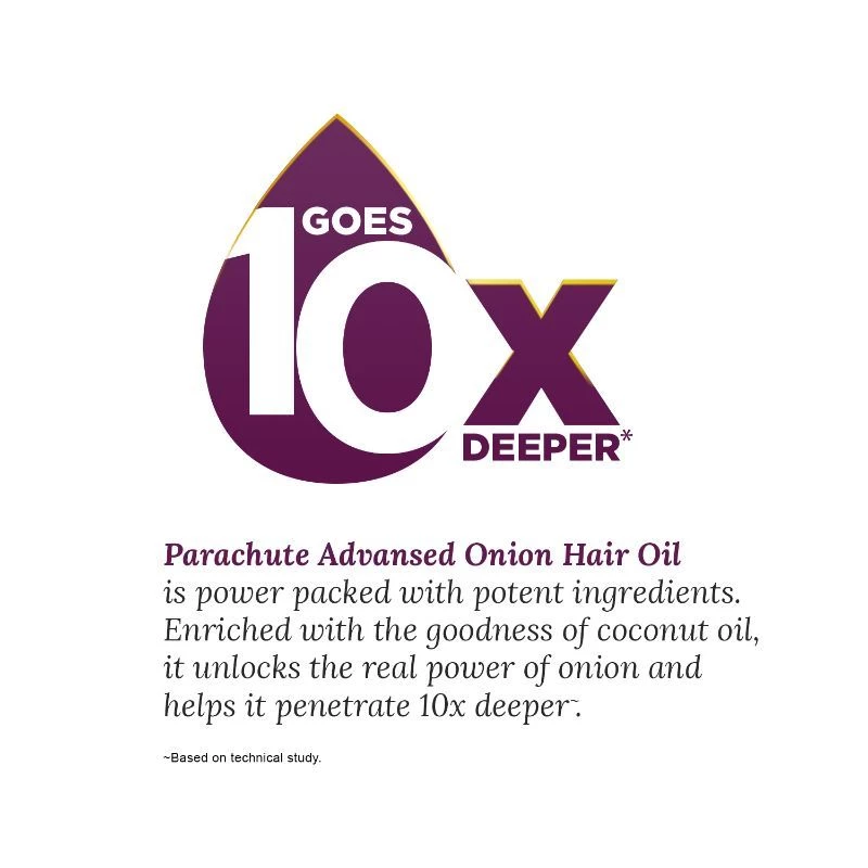 Parachute Advansed Onion Hair Oil for Hair Growth and Hair Fall Control with Coconut Oil - Image 3