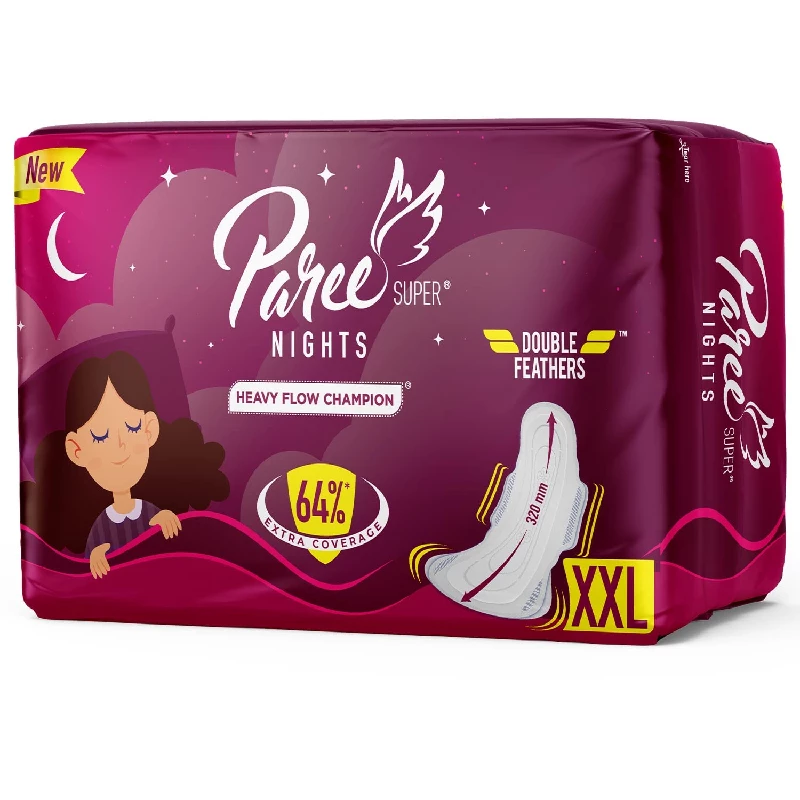 Paree Super Nights Sanitary Pads Paree Super Nights Sanitary Pads-Pack Size-30 Pads