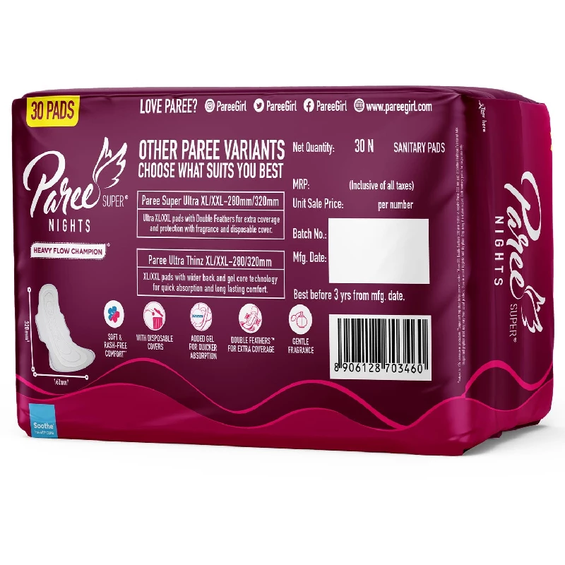 Paree Super Nights Sanitary Pads - Image 2