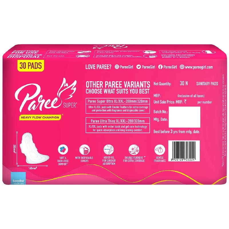Paree Super Soft Sanitary Pads With Double Feathers - Image 2