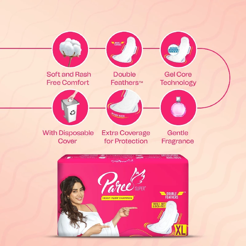 Paree Super Soft Sanitary Pads With Double Feathers - Image 7