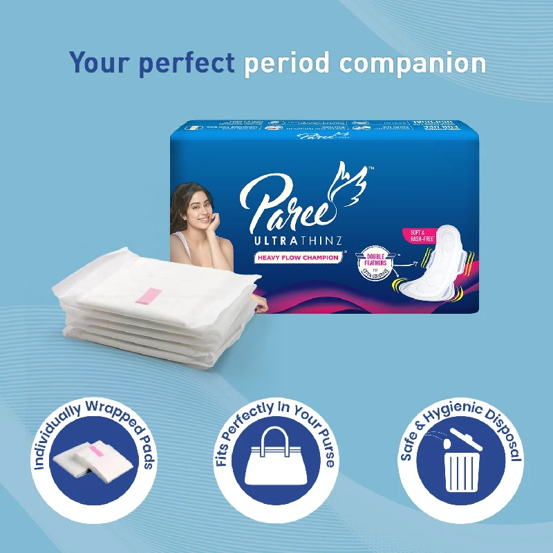 Paree Ultra Thinz Soft & Rash Free Double Feathers XXL Tri-Fold Sanitary Pads - Image 6