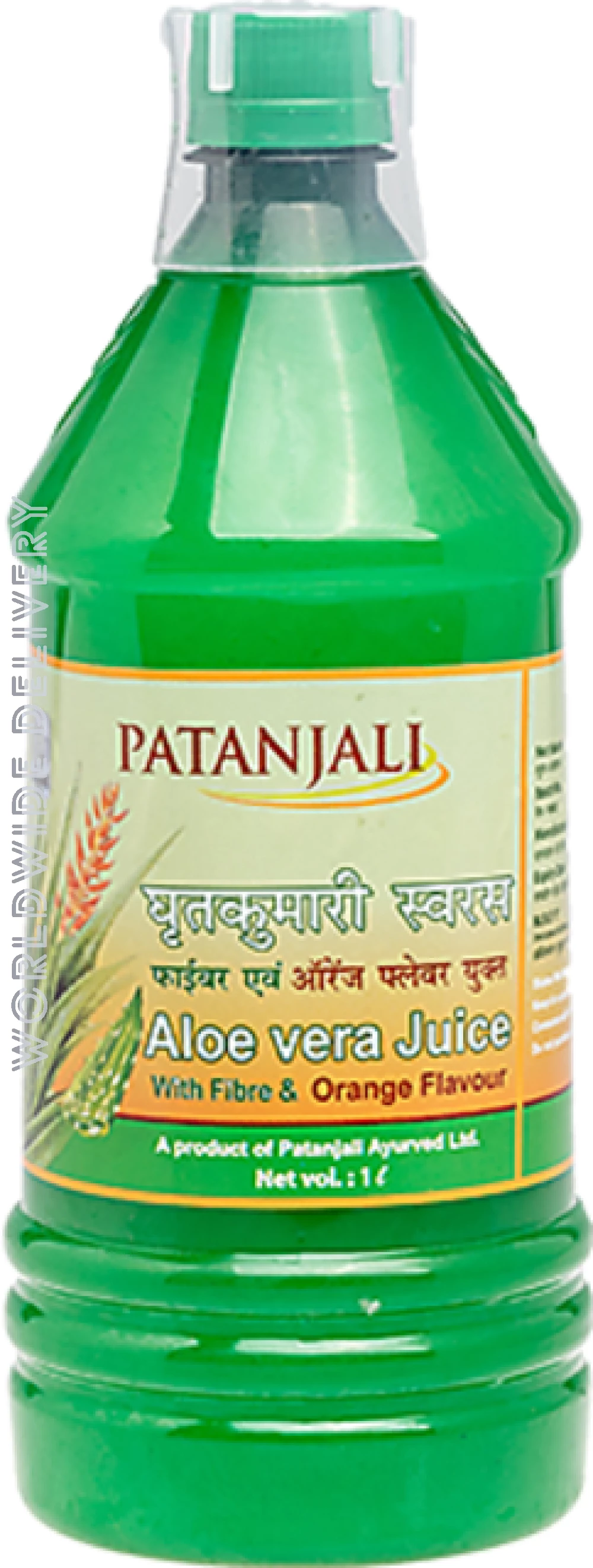 Patanjali Aloevera Juice with Fiber and Orange Flavour - Image 1