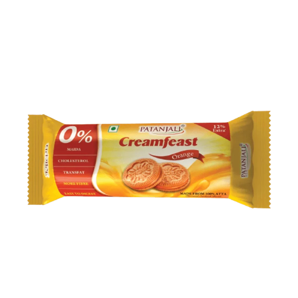 Patanjali Cream Feast Orange Biscuits