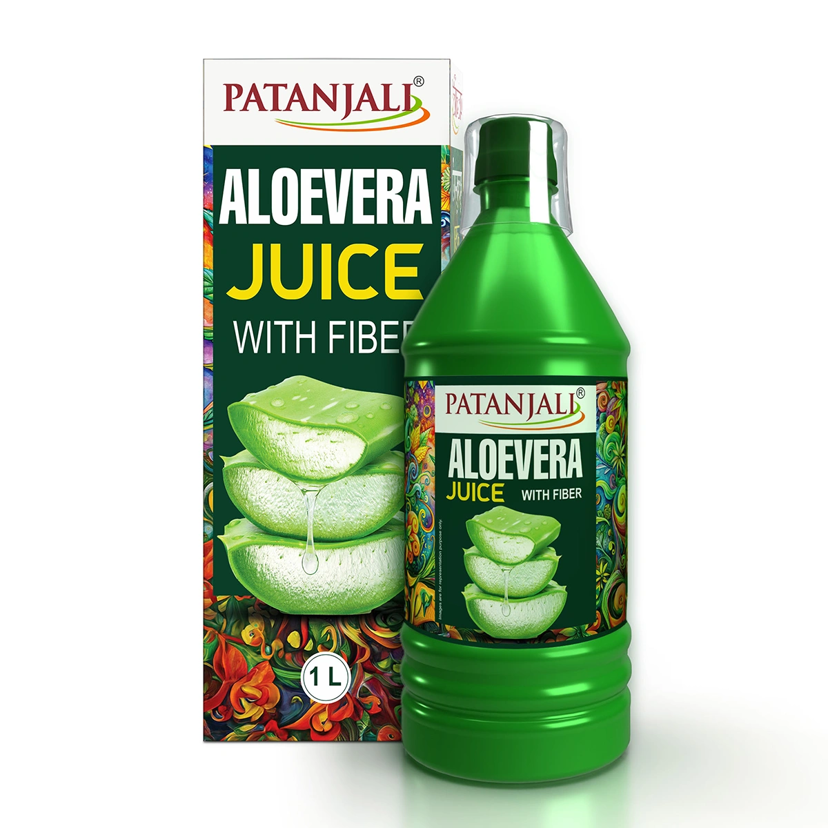 Patanjali Aloevera Juice with Fiber | Herbal Wellness Drink | Digestive & Skin Health Support