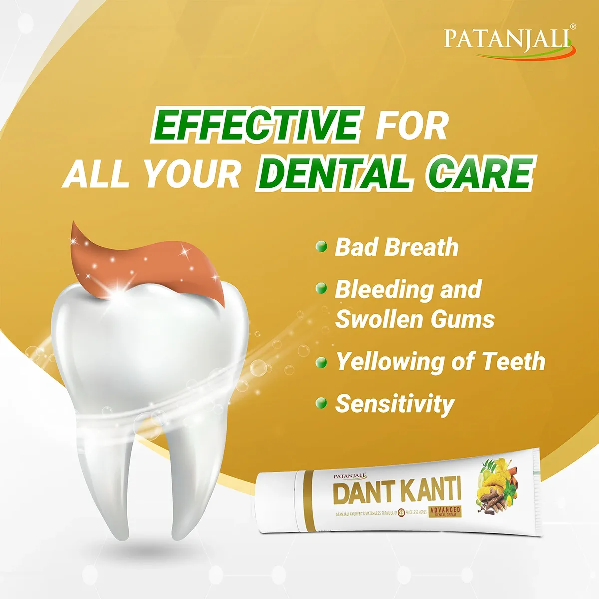 Patanjali Dant Kanti Dental Cream (Adv) | The Desi Food